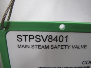MAIN STEAM SAFETY VALVE, TRAINING AID, TO INCLUDE MISC. PARTS AND TRAINING AIDS. LOADING & HANDLING FEE $15-4610